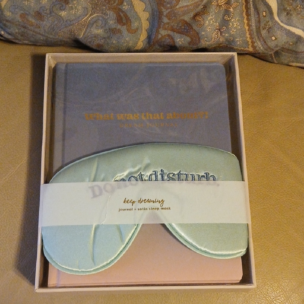 Garven Journal Set with Sleep Mask - Blue and Pink